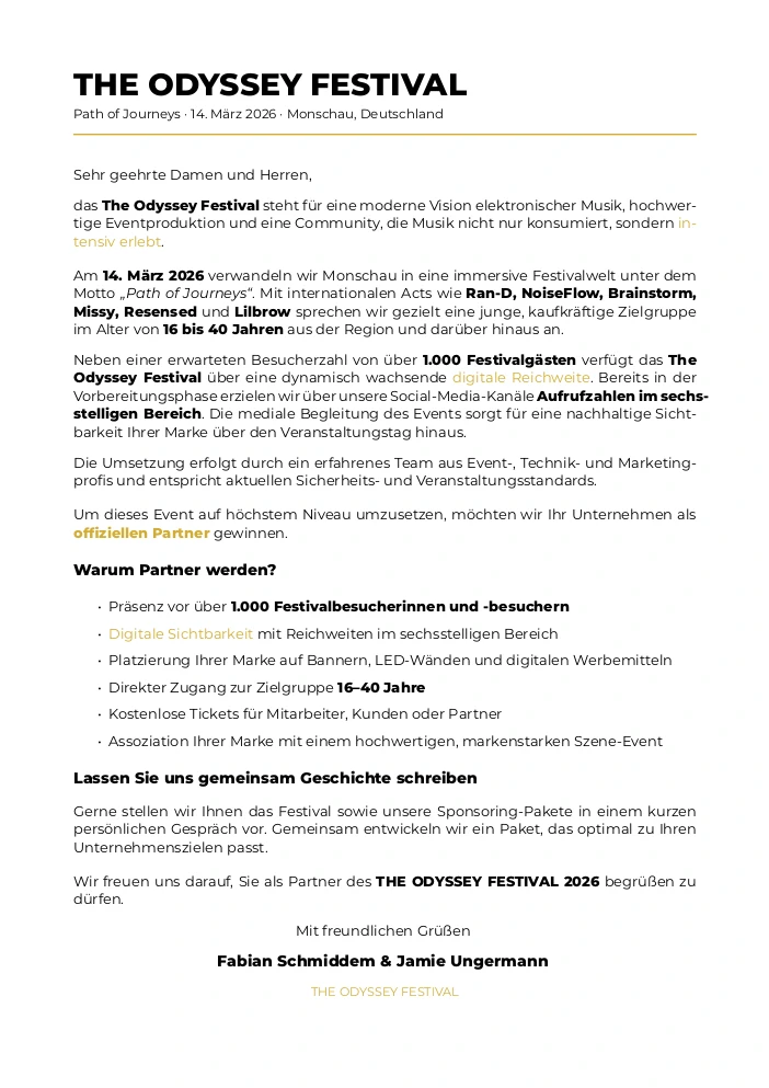 Partnerformular Vorschau